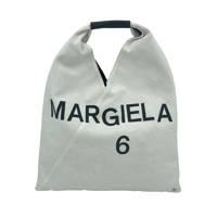 MAISON MARGIELA 　ハンドバッグ　ＭＭ６　レザー　ホワイト　RA670