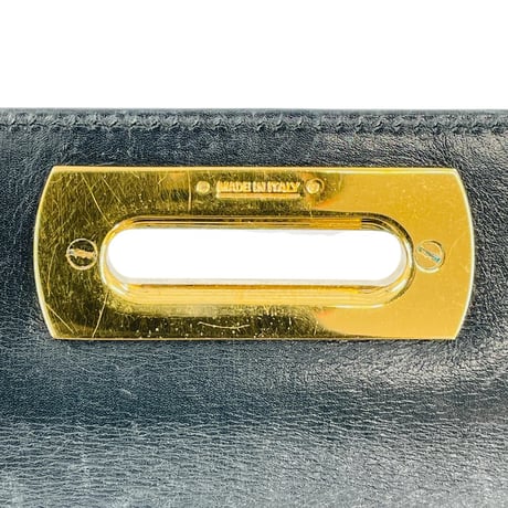 Salvatore Ferragamo ブラック レザー ガンチーニ レディース 2way ハンドバッグ