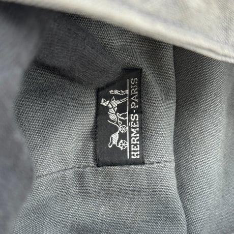 HERMES ポロションミミルGM グレーキャンバス 巾着 バックパック