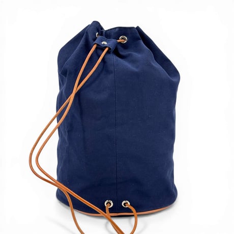 HERMES ポロションミミルPM ネイビーキャンバス 巾着 バックパック
