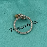 TIFFANY ラブノットフックアイ バンドリング SV925 18K ヴィンテージ