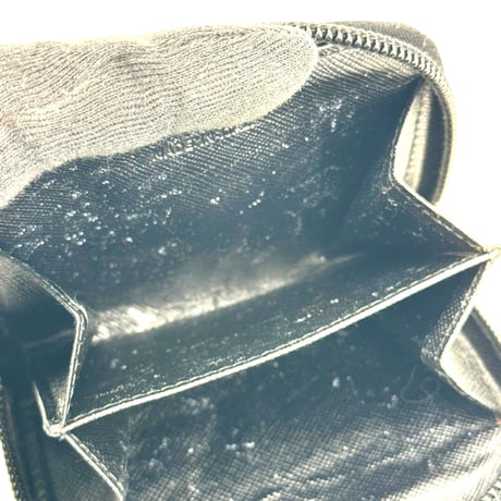 PRADA テスート ブラック ラウンド ジッピーコインパース