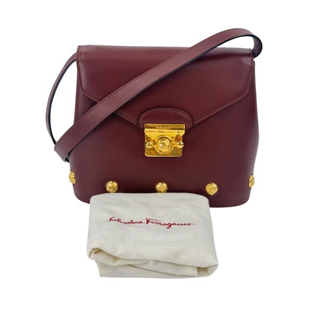 Ferragamo　ショルダーバッグ　レザー　ブラウン