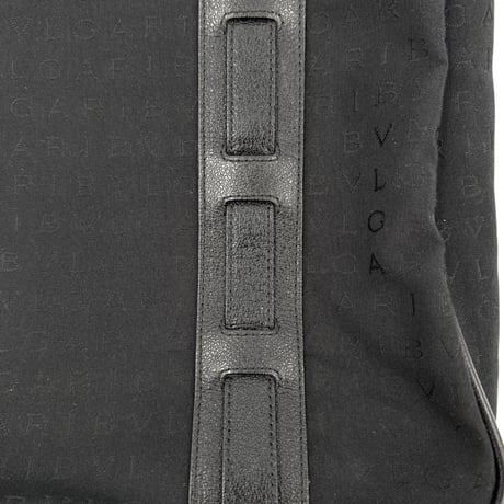 BVLGARI ロゴマニア ブラック キャンバス トートバッグ