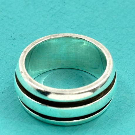 TIFFANY グルーヴド ダブルライン リング SV925