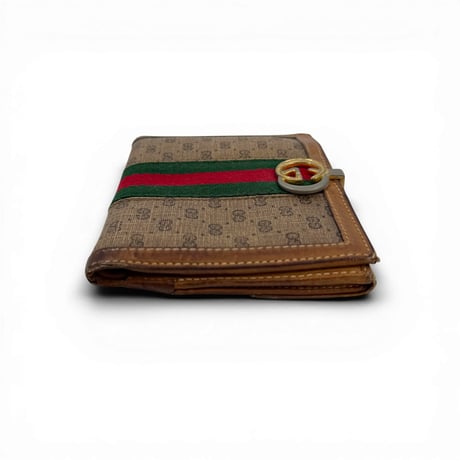 GUCCI GG キャンバス シェリーライン ヴィンテージ 二つ折り財布