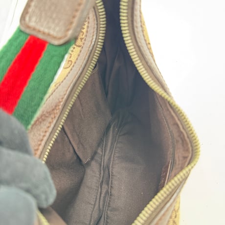 GUCCI シェリーライン ホーボーバッグ GGキャンバス ハンドバッグ