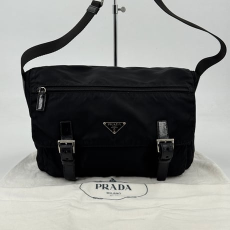 PRADA ミラノ テスートナイロン ブラック ショルダーバッグ