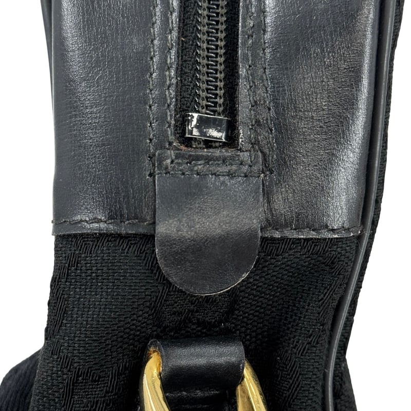 GUCCI GGキャンバス ブラック シェリーライン ヴィンテージ ショルダー