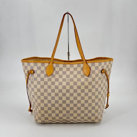 LOUIS VUITTON ネヴァーフルMM ダミエ・アズール ホワイトキャンバス トートバッグ N51107