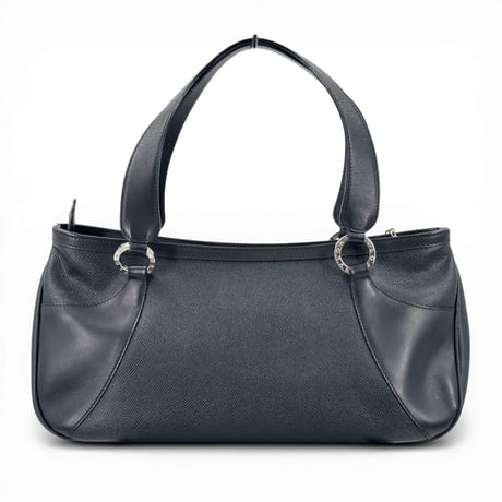 BVLGARI ブラックレザー ショルダーバッグ