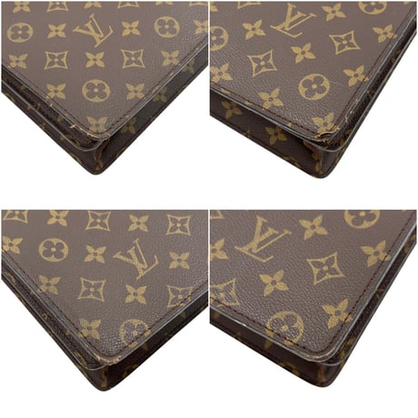 LOUIS VUITTON ポルト ドキュメント セナトゥール モノグラム キャンバス ブラウン ブリーフケース M53335
