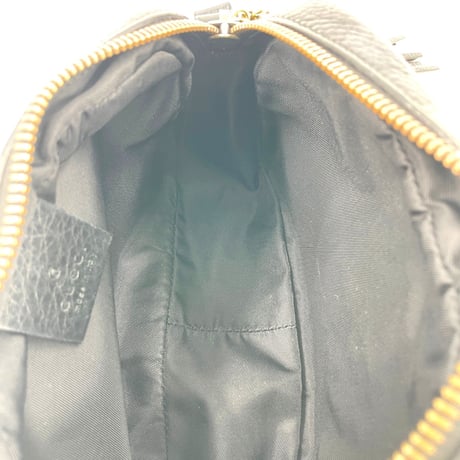 GUCCI ブラックレザー ソーホー GG ミニショルダーバッグ 347994