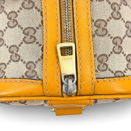 GUCCI GGキャンバス ベージュ ボストンバッグ イタリア製