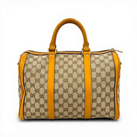 GUCCI GGキャンバス ベージュ ボストンバッグ イタリア製