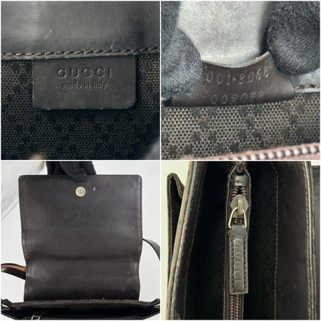 GUCCI GGナイロンキャンバス ミニショルダーバッグ ブラウン