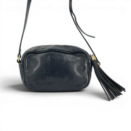 GUCCI ブラックレザー ソーホー GG ミニショルダーバッグ 347994