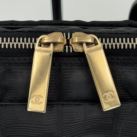 CHANEL ニュー トラベル ライン ブリーフケース ブラック ナイロン ビジネスバッグ