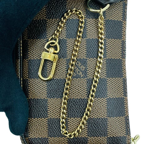 LOUIS VUITTON ダミエ エベヌ ミニポシェット アクセサリー ポーチ トTRUNKD&バッグS N58011