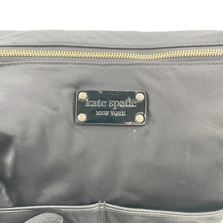 KATE SPADE New York ユニセックス ブラック ナイロン クロスボディ ショルダーバッグ