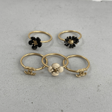 CHANEL　アイコンシリーズ　カメリアリング　5点セット