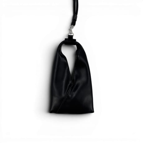 Maison Margiela ブラックレザー フォンポーチ ショルダー 4ステッチ