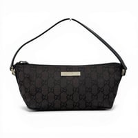 GUCCI ブラック GGキャンバス ハンドバッグ