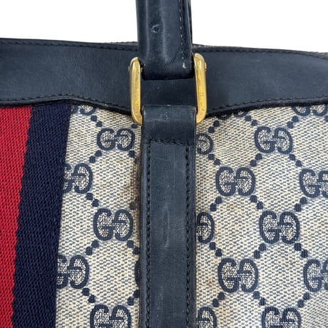 GUCCI GGスプリーム シェリーライン ベージュ ボストンバッグ