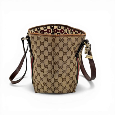 GUCCI GGキャンバス シェリーライン ベージュ トートバッグ