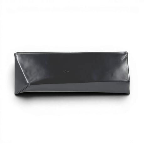 Jil Sander ブラックレザー エンボスロゴ フラットクラッチポーチバッグ 保存袋