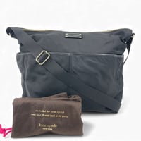 KATE SPADE New York ユニセックス ブラック ナイロン クロスボディ ショルダーバッグ