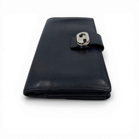 GUCCI ブラックレザー 二つ折り 長財布