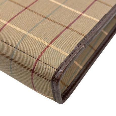 BURBERRY クラッチバッグ チェック キャンバス ヴィンテージ