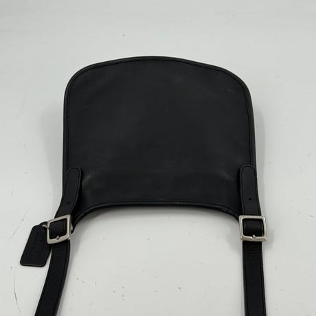 COACH オールドコーチ ブラック ハンドクラフト レザー ショルダーバッグ