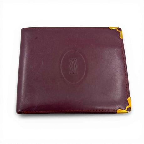 Cartier ボルドー 二つ折り 財布