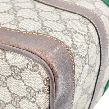 GUCCI GGキャンバス ベージュ シェリーライン イタリア製 レディース ボストンバッグ