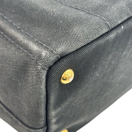 PRADA ミラノ デニム ブラック カナパ 2WAY ハンドバッグ