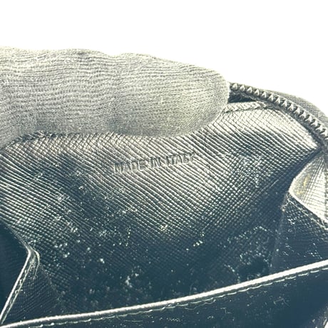 PRADA テスート ブラック ラウンド ジッピーコインパース