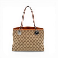 GUCCI GGキャンバス ベージュ×オレンジ ショルダー