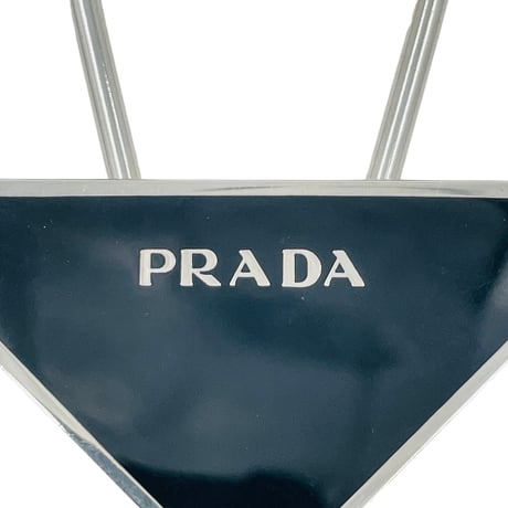 PRADA トライアングルロゴ キーリング