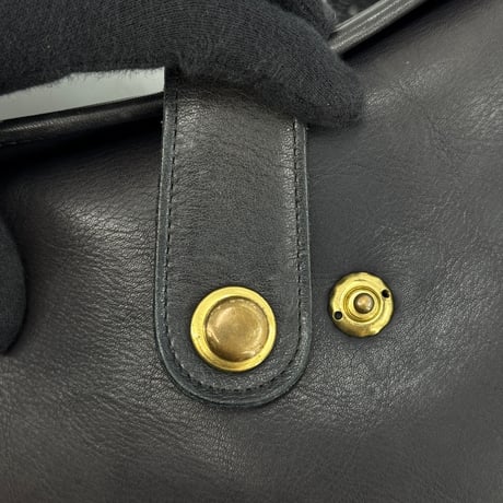 COACH オールドコーチ レザー ショルダーバッグ ブラック グラブタン