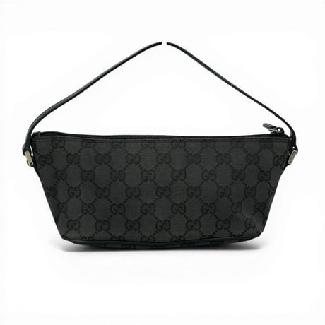 GUCCI ブラック GGキャンバス ハンドバッグ