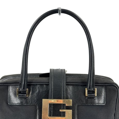 GUCCI GG ブラックキャンバス ハンドバッグ