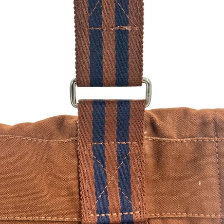 HERMES ブラウン キャンバス エールライン バサス MM ユニセックス ショルダーバッグ
