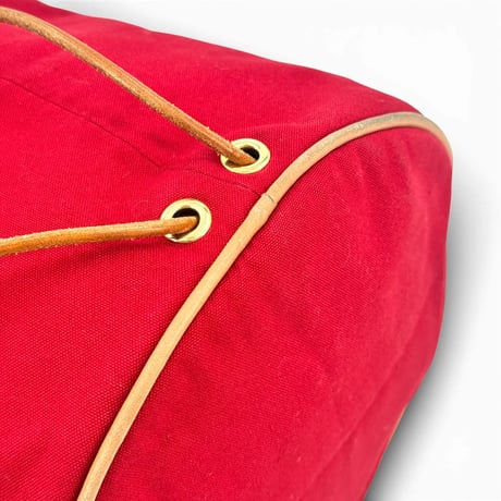 HERMES レッド キャンバス ドローストリング バックパック ポロションミミル GM