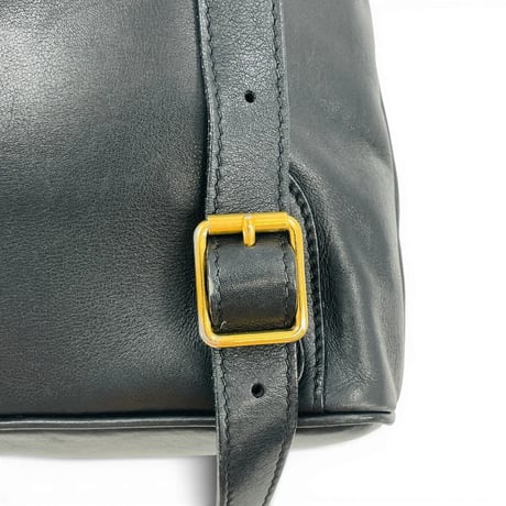 GUCCI ブラックレザー バンブー レディース バックパック