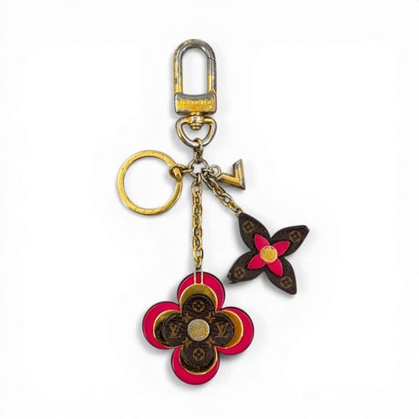 LOUIS VUITTON モノグラム ポルトクレ ブルーミングフラワー M63084 キーリング