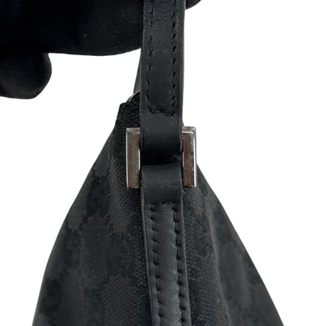 GUCCI GG ブラックキャンバス ハンドバッグ