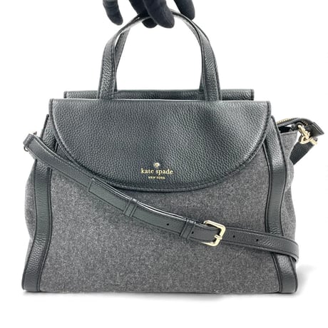 Kate Spade New York ブラックレザー レディース 2way ハンドバッグ