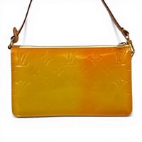 LOUIS VUITTON モノグラム ヴェルニ イエロー レキシントン M91058 ハンドバッグ